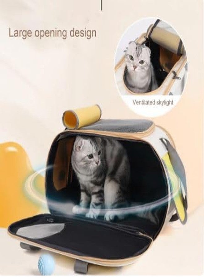Dratal Pet Carrier for Small Cats Dogs, Travel Bag with Adequate Ventilation, Mesh Windows, Entrance, Locking Safety Zippers, Padded Carrying Strap - Image 4